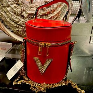 Pretty Red Letter V Bag